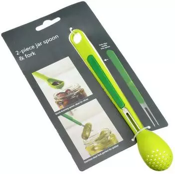 Консервированная рыболовная ложка, креативная вилка для фруктов с длинной ручкой «два в одном», креативные кухонные принадлежности