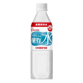 Консервированная вода Iris Ohyama 500 мл x 24 бутылки, 5 лет консервации, вода для готовности к стихийным бедствиям, чрезвычайная ситуация, еда, предотвращение стихийных бедствий, использование в чрезвычайных ситуациях