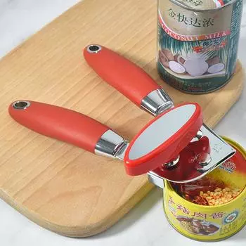 Консервный нож из нержавеющей стали премиум-класса, профессиональный эргономичный ручной консервный нож с боковым вырезом и удобной рукояткой чёрный