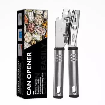 Консервный нож из нержавеющей стали с противоскользящей ручкой, многофункциональный нож для консервных банок для домашнего использования S