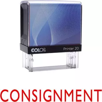 Консигнационный самонакладной резиновый штамп индивидуальный Colop офисный стационарный P20 мини-штамп Impression Area: 14 mm x 38 mm красный