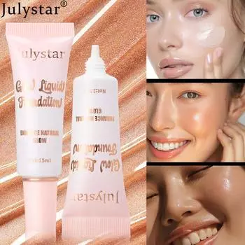 Консилер для лица с полным покрытием High Gloss Pearl Liquid Foundation Naturally Brightening and Moisturing Foundation