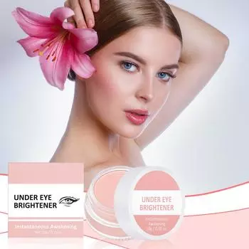 Консилер для век, осветляющий бальзам, осветляющий кожу вокруг глаз, выравнивающий тон кожи, маскирующий темные пятна, натуральный веганский, 10 г белый