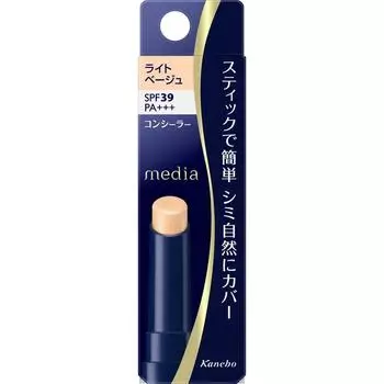 Консилер Kanebo Media Stick R (ультрафиолетовый) Светло-бежевый 3 г. Косметика для кожи. Не используйте более 5 мм продукта.. После подготовки кожи с помощью праймера нанесите