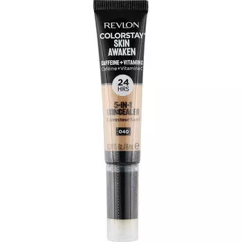 Консилер Revlon ColorStay Skin Awaken 040 Skin Makeup Нанесите консилер, смоченный в спонже, и аккуратно нанесите его на области с темными кругами, темными кругами