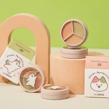 Консилер SAEM Cover Perfection Tripe Pot, 4 цвета (Специальный набор/одиночный) 04 Tone Up Beige