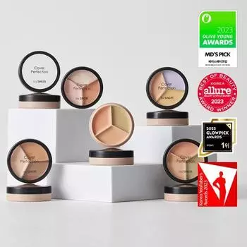 Консилер SAEM Cover Perfection Triple Pot Beige & Pink & Green