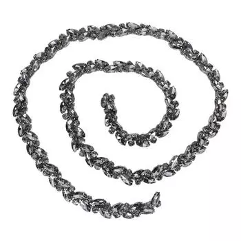 Конский глаз Цветочная цепочка Стекло Алмаз DIY Шнурки Украшения Одежды Аксессуары Gun Gray серый