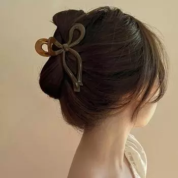 Конский хвостик бант большой коготь волосы краб аксессуары для волос для женщин сплошной акриловый бант заколки для волос шпильки для девочек заколки повязки на голову 3