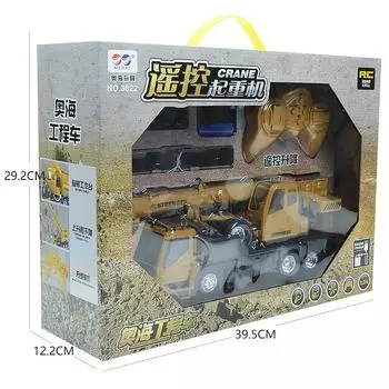 Конструкционный кран на радиоуправлении, Перезаряжаемый подъемный симулятор с дистанционным управлением, Модель детской игрушки 1:24