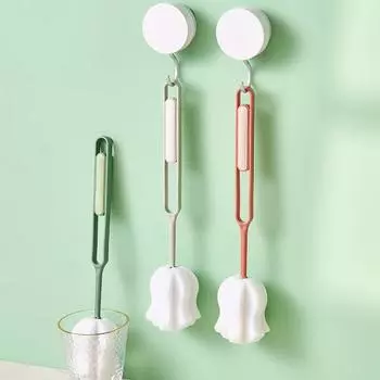 Конструкция отверстия для подвешивания позволяет подвешивать щетки для мытья чашек с длинной ручкой, щетки для бутылок, щетки для мытья чашек с водой и высокие щетки для мытья чашек.