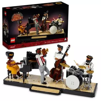 Конструктор LEGO Ideas Jazz Quartet 21334 включает в себя сборную сцену с 4 музыкантами. Включает в себя двойную и ударную установку. Идеальный домашний экспонат для