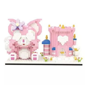 Конструктор с держателем для ручки в мультяшном стиле, плотный контакт, пластиковые яркие цвета, строительная игрушка для детей Type 2