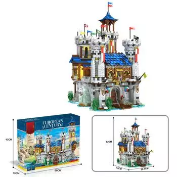 Конструктор средневекового солдата «Золотой лев», 2722 шт., набор для создания архитектурных моделей европейского замка со светодиодной подсветкой