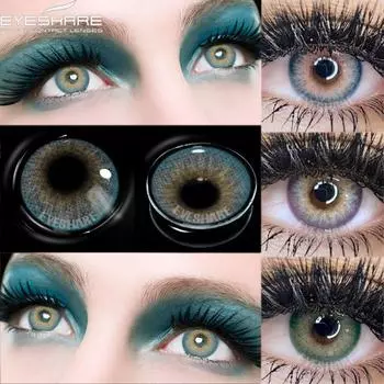 Контактные линзы для глаз EYESHARE, 2 шт./пара, цветные контактные линзы SIAM, цветные контактные линзы для глаз, косметические цветные контактные линзы, красивый макияж глаз
