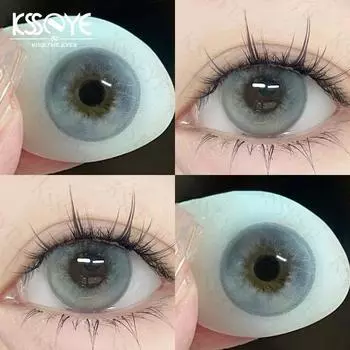 Контактные линзы MillCreek Doll Eye серые линзы сроком на 1 год 2 шт. мягкие контактные линзы 14,5 мм большие глаза близорукость женский макияж глаз силикон гидрогель 0 серый