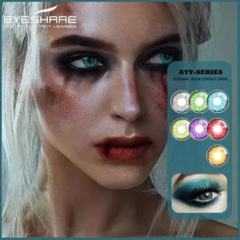 Контактные линзы для косплея в стиле аниме, 1 пара, цветные контактные линзы Candy Vision, унисекс, мягкие контактные линзы для макияжа глаз, косметика 14,5 мм, контакты