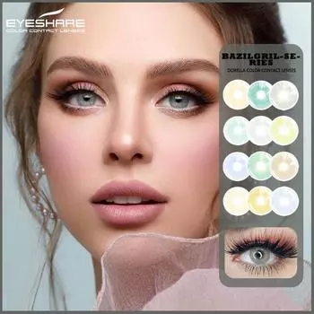 Контактные линзы EYESHARE естественного цвета, 1 пара цветных контактных линз, косметика для макияжа глаз, косметические контакты для учеников