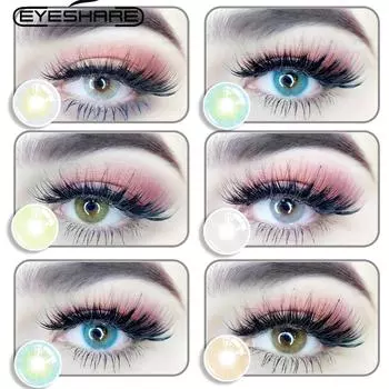 Контактные линзы EYESHARE синего цвета Цветные контакты Ежегодные цветные контактные линзы Линзы для глаз