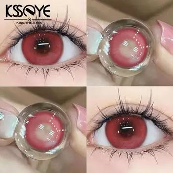 Контактные линзы MillCreek 2 шт. Цветные контактные линзы для косплея, красные, синие, большого диаметра, 14,5 мм, годовые контактные линзы для макияжа глаз, контактные линзы для Хэллоуина -6.50 синий