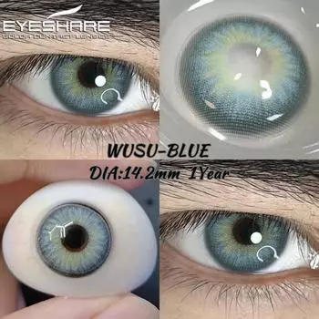 Контактные линзы натурального цвета для глаз, 2 шт., серые цветные линзы, глаза, красивый зрачок, ежегодный макияж, контактные линзы для зеленых глаз 0