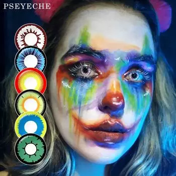 Контактные линзы с эффектом ледяной принцессы, 1 пара мечтательных розовых контактов, контактные линзы для аниме, косплея, контактные линзы для глаз Малефисенты, контактные линзы для Хэллоуина 14.2mm