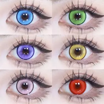 Контактные линзы с градиентным цветом JeweLens 2 шт. Аниме Косплей 0.00/Plano