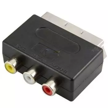 Контакты на 3 RCA Female SCART адаптер для TV DVD SCART конвертер кабель адаптер аудио видео аксессуары чёрный