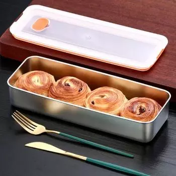 Контейнер для бекона для холодильника. Герметичные контейнеры для хранения бекона из нержавеющей стали с крышками. Можно мыть в посудомоечной машине. Коробка для овощей и фруктов. Экономия места. чёрный