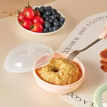 Контейнер для бубликов, круглая коробка для сэндвичей, держатель для бубликов, коробка для хранения хлеба, контейнер для хранения бубликов для дома, кухни, чехол для переноски бубликов с герметичной крышкой зелёный