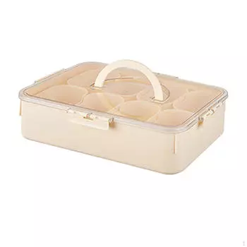 Контейнер для еды, банка для приправ, многофункциональная многоразовая сервировочная тарелка для закусок на кухне кремовый