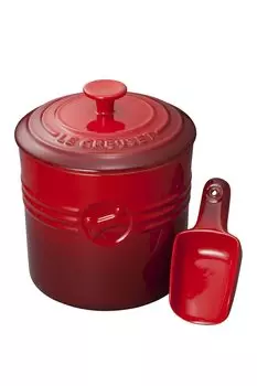 Контейнер для еды Le Creuset Контейнер для еды для домашних животных Вишнево-красный Японский (с совком) [Авторизованный продукт]