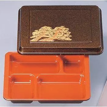 Контейнер для еды Makunouchi Bento New Lunch Side Nashiji Matsuri Vermilion x 17 x ABS-смолы для японского коммерческого использования, двухцветный [22,4 5 см] (7-421-9)