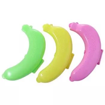 Контейнер для еды на открытом воздухе, держатель для банановой коробки, защитная коробка, чехол для банана, ящик для хранения фруктов жёлтый