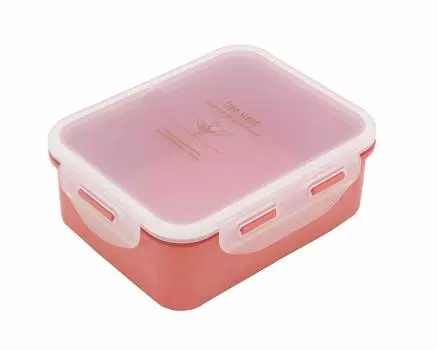 Контейнер для еды OSK Bento Box Hinoki no Pla Pink 650 мл со снятой крышкой Made in Japan, пригоден для посудомоечной машины [крышка для микроволновой печи/4-точечный замок/контейнер для хранения]