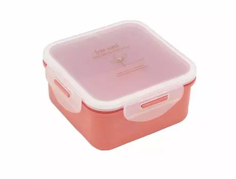Контейнер для еды OSK Lunch Box Hinoki no Pla Pink 500 мл со снятой крышкой Made in Japan, пригоден для посудомоечной машины [крышка для микроволновой печи/4-точечный замок/контейнер для хранения]