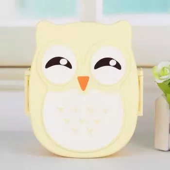 Контейнер для еды, товары для дома, контейнер для хранения продуктов, пластиковый переносной ланч-бокс с изображением совы, контейнер для хранения продуктов в микроволновой печи