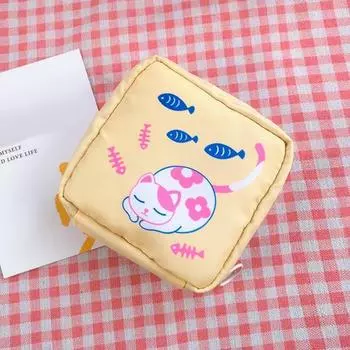 Контейнер для гигиенических салфеток, многофункциональные бытовые принадлежности, портативная сумка-органайзер для гигиенических салфеток, женские товары, уникальные декоративные жёлтый