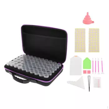 Контейнер для хранения 60 бутылок с вышитыми стразами и наборами