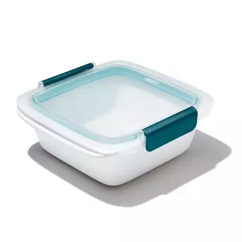 Контейнер для хранения бенто OXO, контейнер для ланча Prep Go, 1 л, двухъярусный, в комплекте чехол для переодевания, подходит для использования в микроволновой печи и
