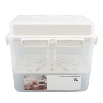 Контейнер для хранения брожения объемом 5 л, герметичный, с герметичной крышкой, переносная ручка, безопасное брожение солений