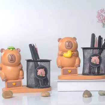 Контейнер для хранения Capibala Pencil Stand Контейнер Resin Cosmetics Makeup Organizer Home Decor style 4