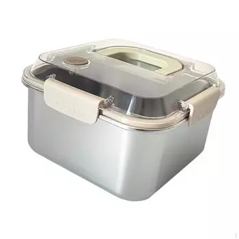 Контейнер для хранения еды Bento Box из нержавеющей стали, кухонный органайзер, контейнер для обеда в дорогу 1600ml