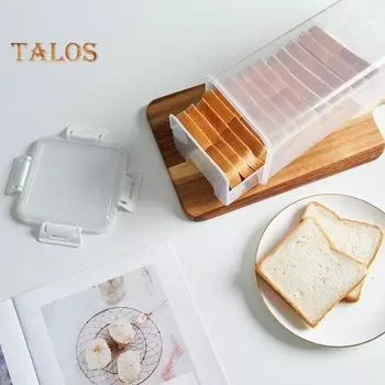 Контейнер для хранения хлеба, герметичная коробка, пищевой, без BPA, большой емкости, чехол для хранения нарезанного тоста или сэндвича с пылезащитной крышкой A белый
