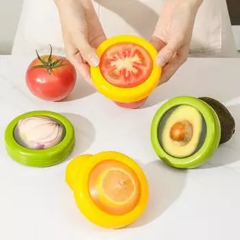 Контейнер для хранения холодильника, силиконовый ящик для хранения фруктов с откручивающейся крышкой, не содержит бисфенола А, легко чистится, многоразовый холодильник жёлтый