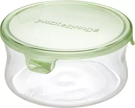 Контейнер для хранения из термостойкого стекла iwaki, зеленый, круглый, L Pack Range, 1,3 л и KT7403-G зелёный