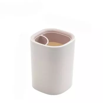 Контейнер для хранения кистей для макияжа, украшение, держатель для зубных щеток, держатель для ручек, школьные принадлежности коричневый