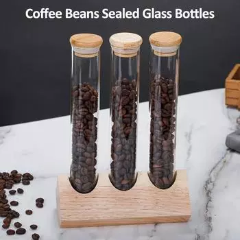 Контейнер для хранения кофейных зерен, многофункциональная вакуумная стойка для хранения бутылок кофе эспрессо с подставкой на 3/4/5/6 ячеек