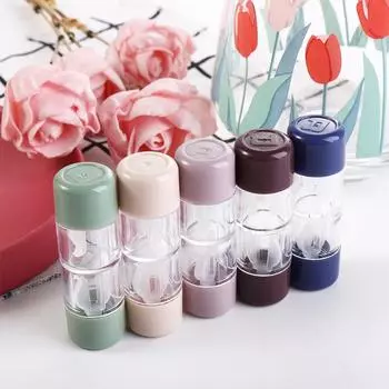 Контейнер для хранения контактных линз Candy Color, футляр для контактных линз синий