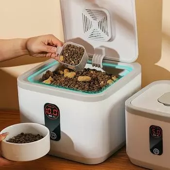 Контейнер для хранения корма для собак, ведро для сухого корма для кошек, коробка для корма для собак с крышкой, влагостойкая, защищенная от насекомых, герметичная банка для риса